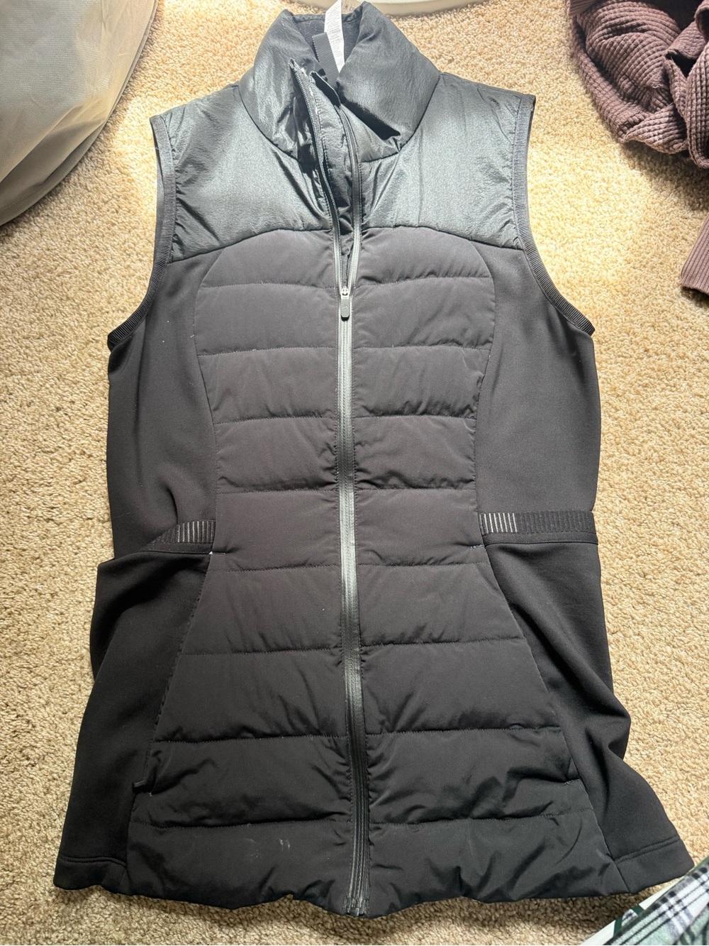 lululemon athletica Black Quilted Hybrid Vest